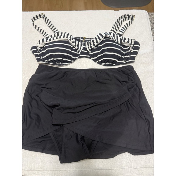 Freshwater Other - Freshwater Bikini Women's 2 Pc Swim Set Black and White Sz S Bottoms Top Sz L